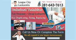 Desktop Screenshot of leaguecitylocksmiths.com